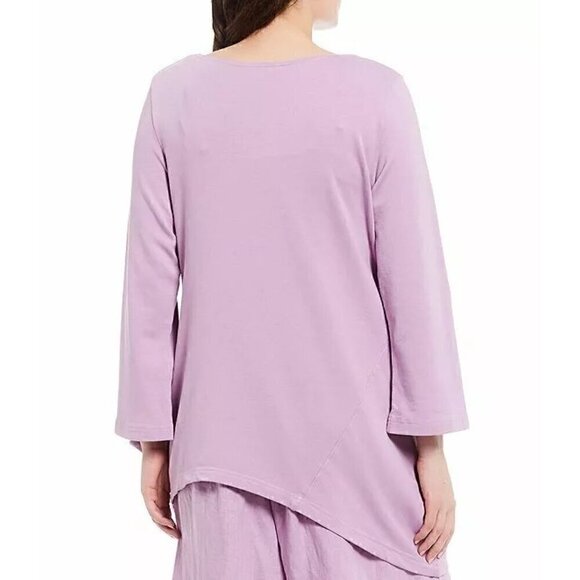 NWT $138 Bryn Walker Rosemallow Deca Asymmetrical Bamboo Cotton Tunic Large - Picture 2 of 3